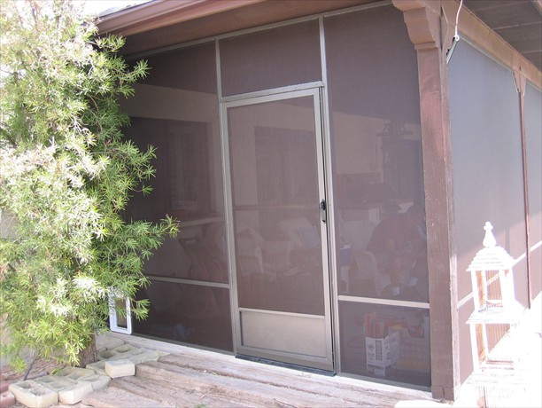 Patio swinging door