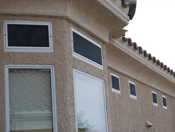 Transom window screens